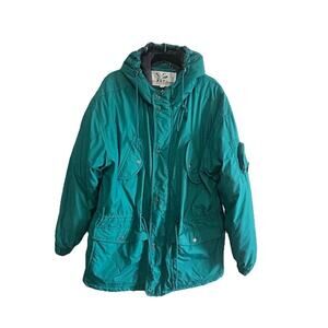Vintage Triple FAT Goose Down Green Insulated Coat Jacket Size XL 1990s 62897